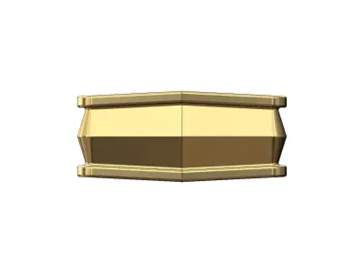 Tapered colonial fluted bracelet bead slider charm 3D print model