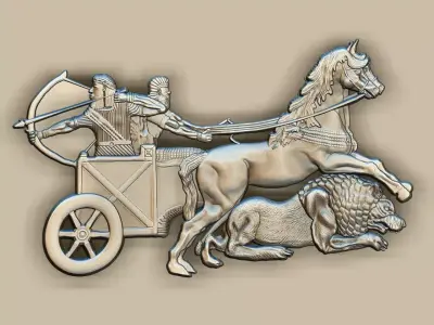 Ashurbanipal  - the Lion Hunt 3D print model purchase