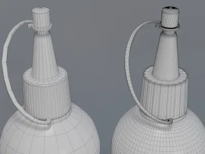 plastic bottle for liquid Low-poly 3D model