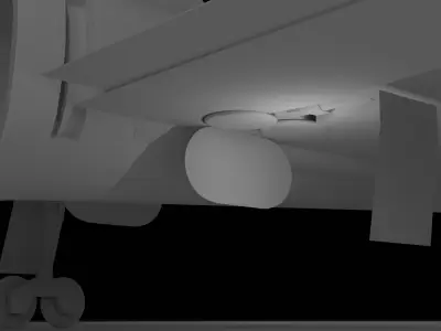 Jet Fighter Landing Gear JA37 Viggen Free 3D model