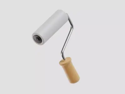 Paint Roller Brush Low-poly 3D model