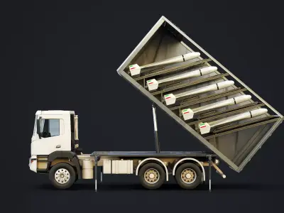 Shahed-136 Drone Launcher Truck - Military UAV Launch System  3D model