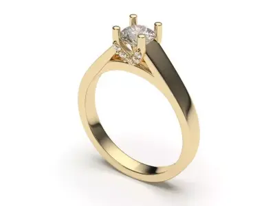 solitaire with ring sizes  8 part S111 3D print model