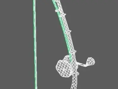 Fishing rod 3D model get