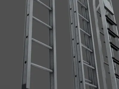 Ladders 04-07 Low-poly 3D model