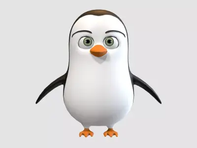 cartoon child penguin  3D model