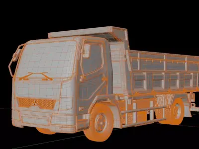 Mitsubishi Fuso Fighter Dump Truck 3D model