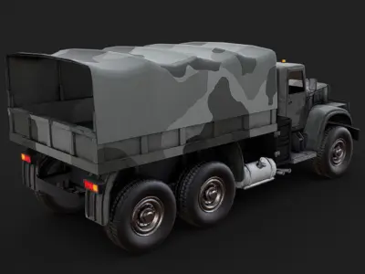 Military Transport Truck  Low-poly 3D model