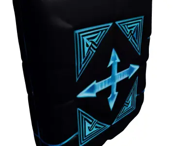 Mystic Stone Tablet Blue Glow 3D model