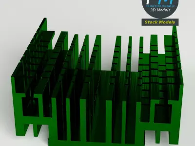 CPU radiator 3D model