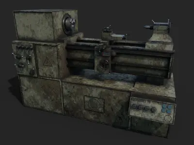 Factory Machine Low-poly 3D model