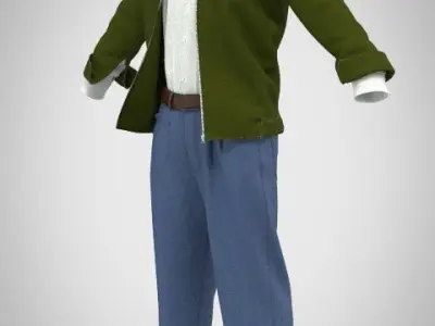 Jacket with pants 3D model
