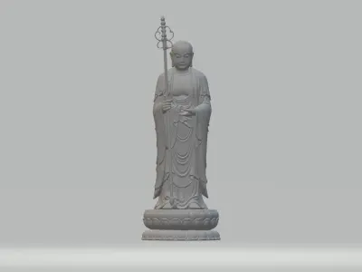 Ksitigarbha Bodhisattva Buddha Statue  3D print model order