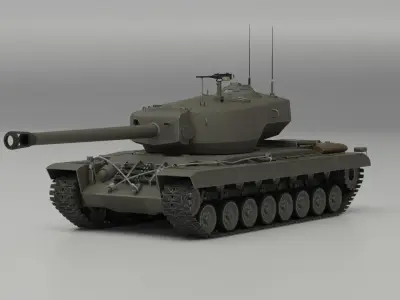 T30 American heavy tank 3D model purchase