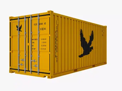 20 ft Dry Van Shipping Container 3D model