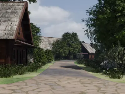 Village Landscape 3D model purchase