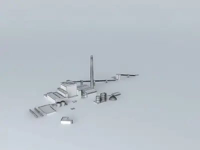 Boardman Coal Fired Power Plant Free 3D model