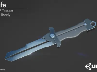 Knife samurai sword Low-poly 3D model purchase