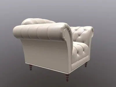 Chesterfield Armchair Sofa 3D model