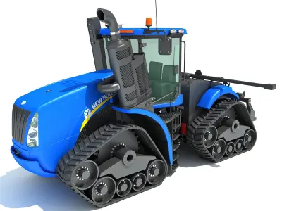 Track Tractor New Holland 3D model