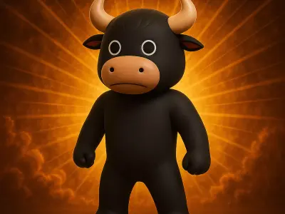 High-Quality 3D Cartoon Bull  3D model