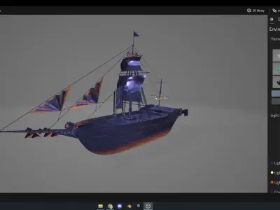 Old Ship Low-poly 3D model purchase