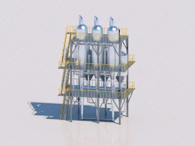 MVR sewage treatment equipment 3D model