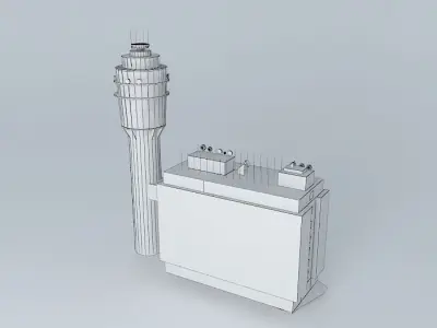 Hong Kong Airport Control Tower Free 3D model
