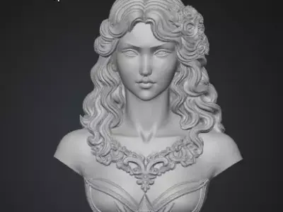 Aphrodite Goddess Pendant 3D Printable Model 3D print model