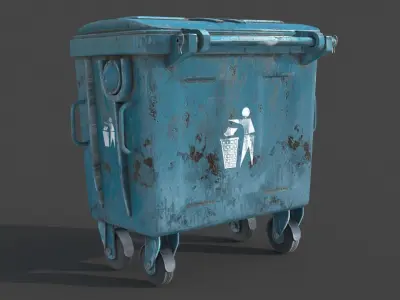 Garbage bin 3D model