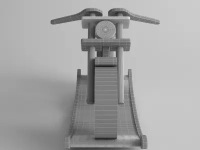 Wood Toy Motorbike 3D model