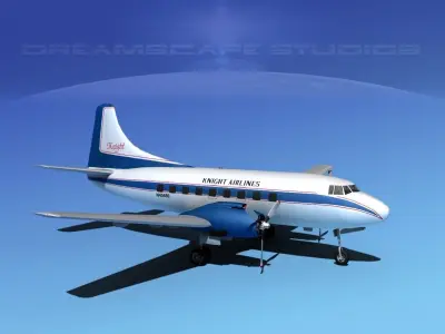 Martin 202 Knight Airlines 3D model