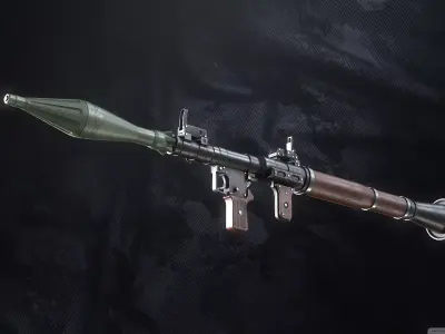 RPG-7 Grenade Launcher Low-poly 3D model purchase