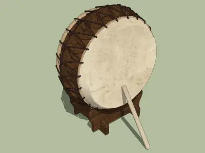 korean drum 02 3D model