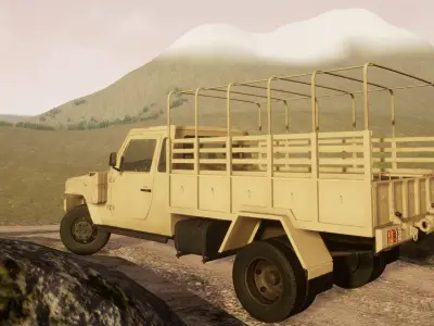 Light Military Vehicle Low-poly 3D model