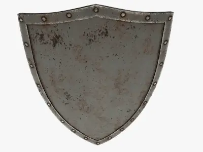 Wooden shield Low-poly 3D model buy