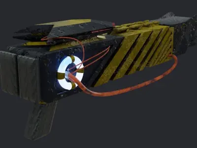 Sci-fi gun Free low-poly 3D model order