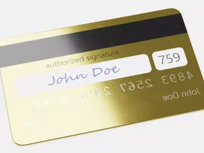 Credit Card V7 - Generic Payment Prop with Custom Design 3D model