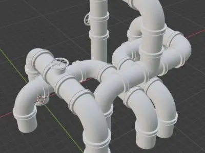 Small but usefull tube asset pack Free 3D model