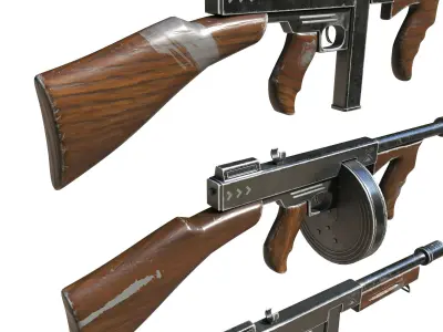 gun vintage rifle 3D model