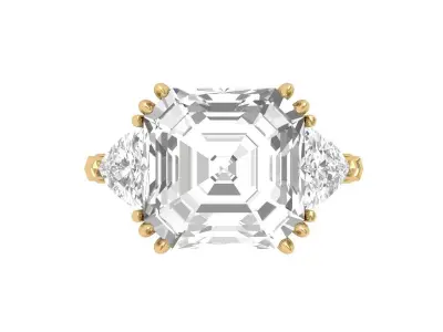Asscher Ring 3D print model order