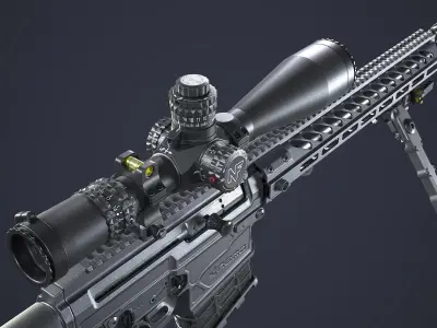 Sniper Rifle OMEN  300 WIN MAG Low-poly 3D model