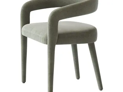 LISETTE WHITE DINING CHAIR 3D model