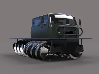 Screw terrain vehicle 3D model