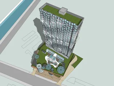 Sketchup Commercial Office Complex 238 3D model
