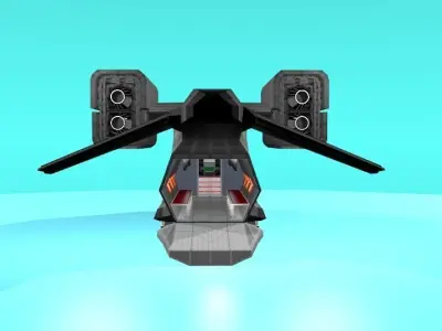 Fictional Aircraft Low-poly 3D model