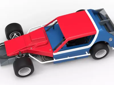Vintage Asphalt Modified stock car V10 Scale 1 to 25 3D print model
