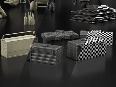 101 Warehouse Props Low-poly 3D model