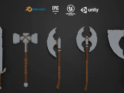Ultimate Low Poly Weapon Pack  Game-Ready Low-poly 3D model