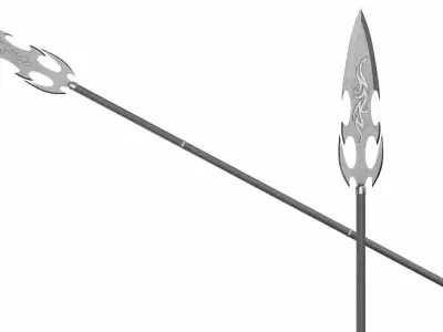 Fantasy spear Low-poly 3D model buy